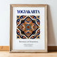 Yogyakarta, Indonesia – Travel Print, in wooden frame leaning on the floor