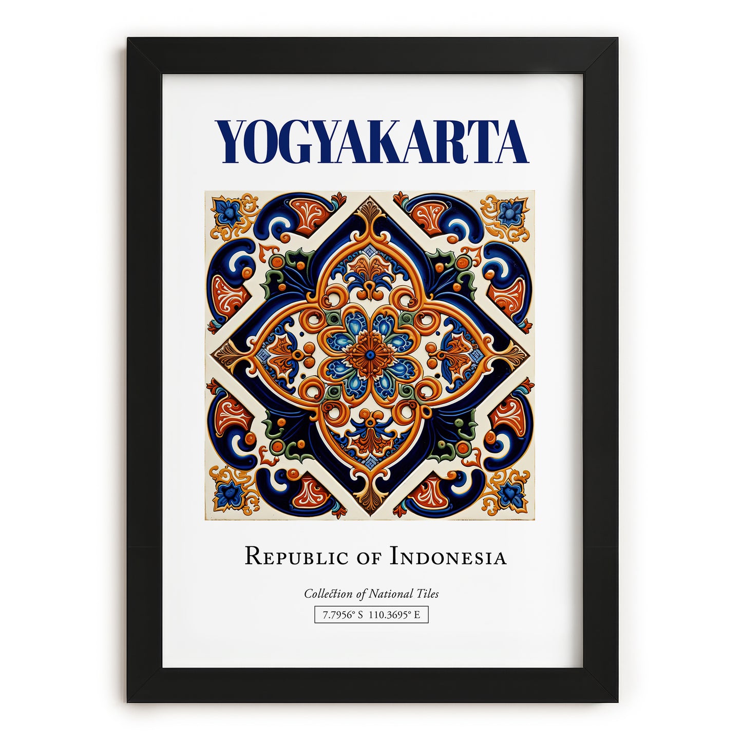 Yogyakarta, Indonesia – Travel Print, in sleek black frame