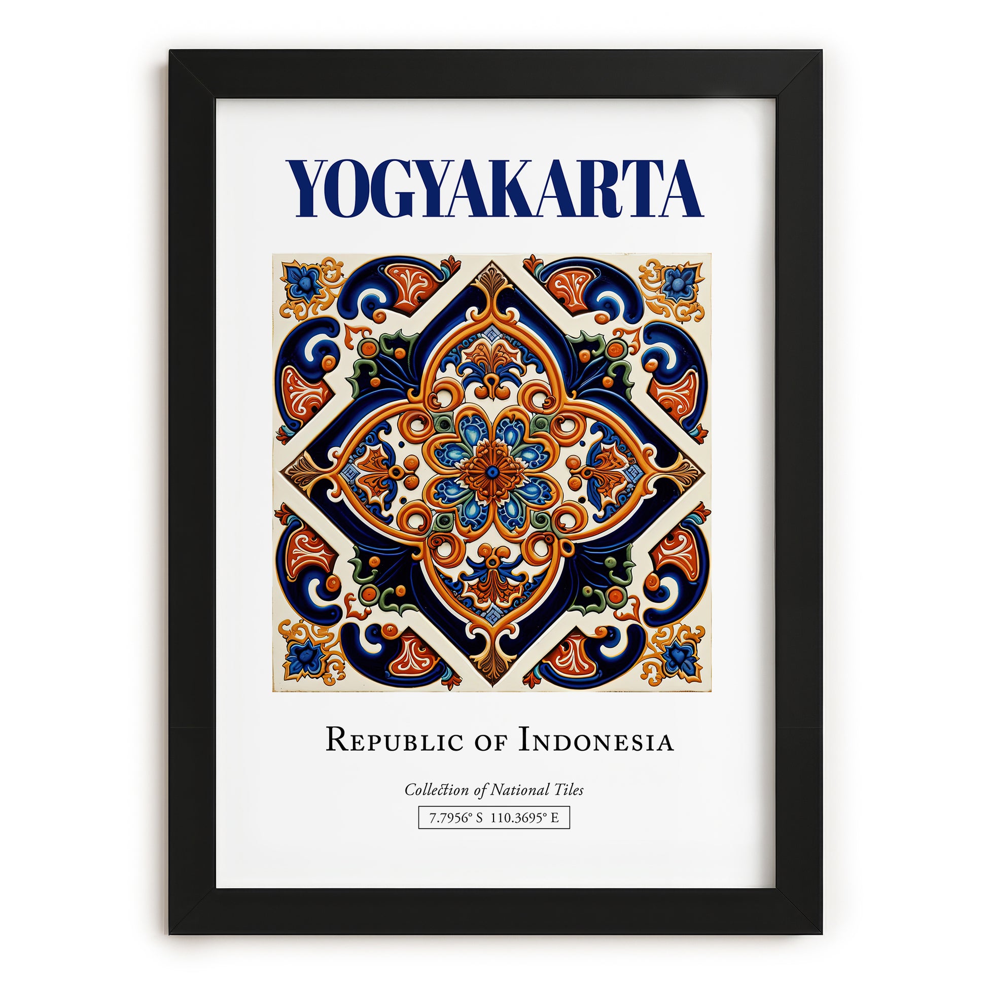 Yogyakarta, Indonesia – Travel Print, in sleek black frame