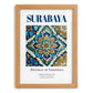 Surabaya, Indonesia – Travel Poster, set in oak frame