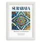 Surabaya, Indonesia – Travel Poster, placed in minimal white frame
