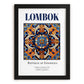 Lombok, Indonesia – Travel Memories Wall Print, in sleek black frame