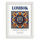 Lombok, Indonesia – Travel Memories Wall Print, placed in minimal white frame