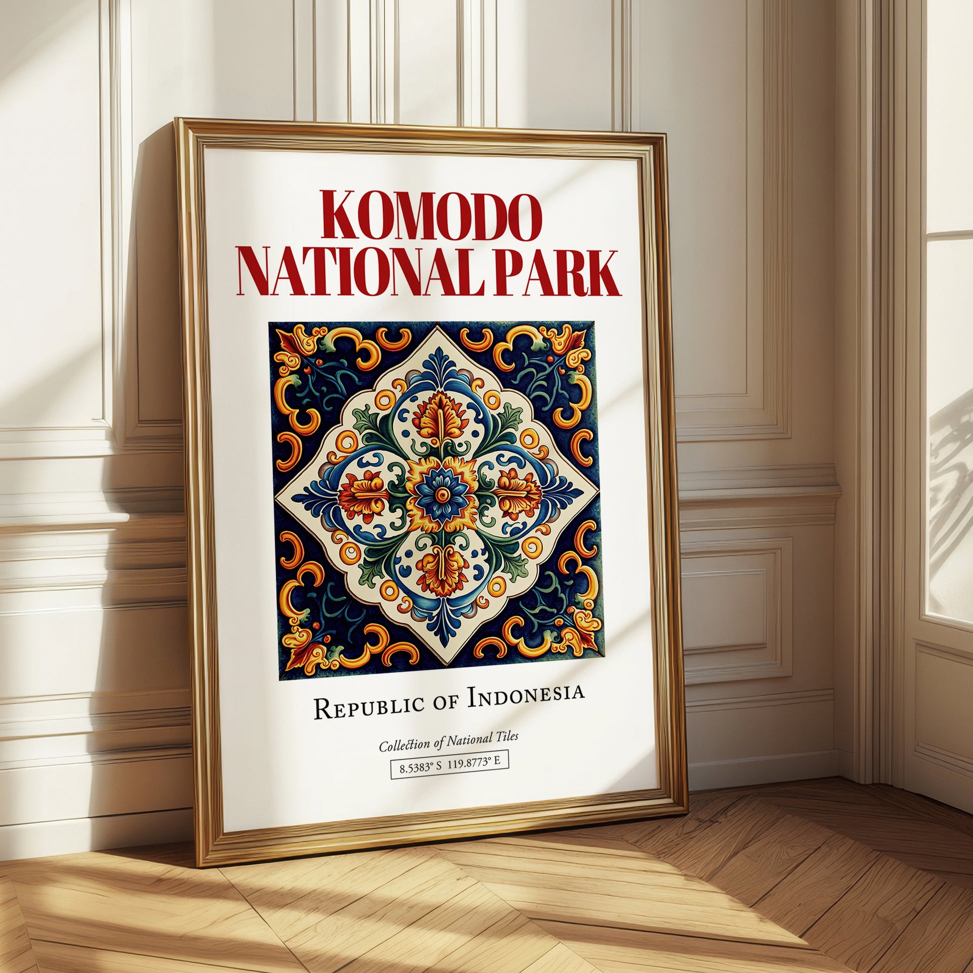 Komodo National Park, Indonesia – Travel Print, styled in a charming Paris street view