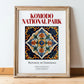 Komodo National Park, Indonesia – Travel Print, in wooden frame leaning on the floor
