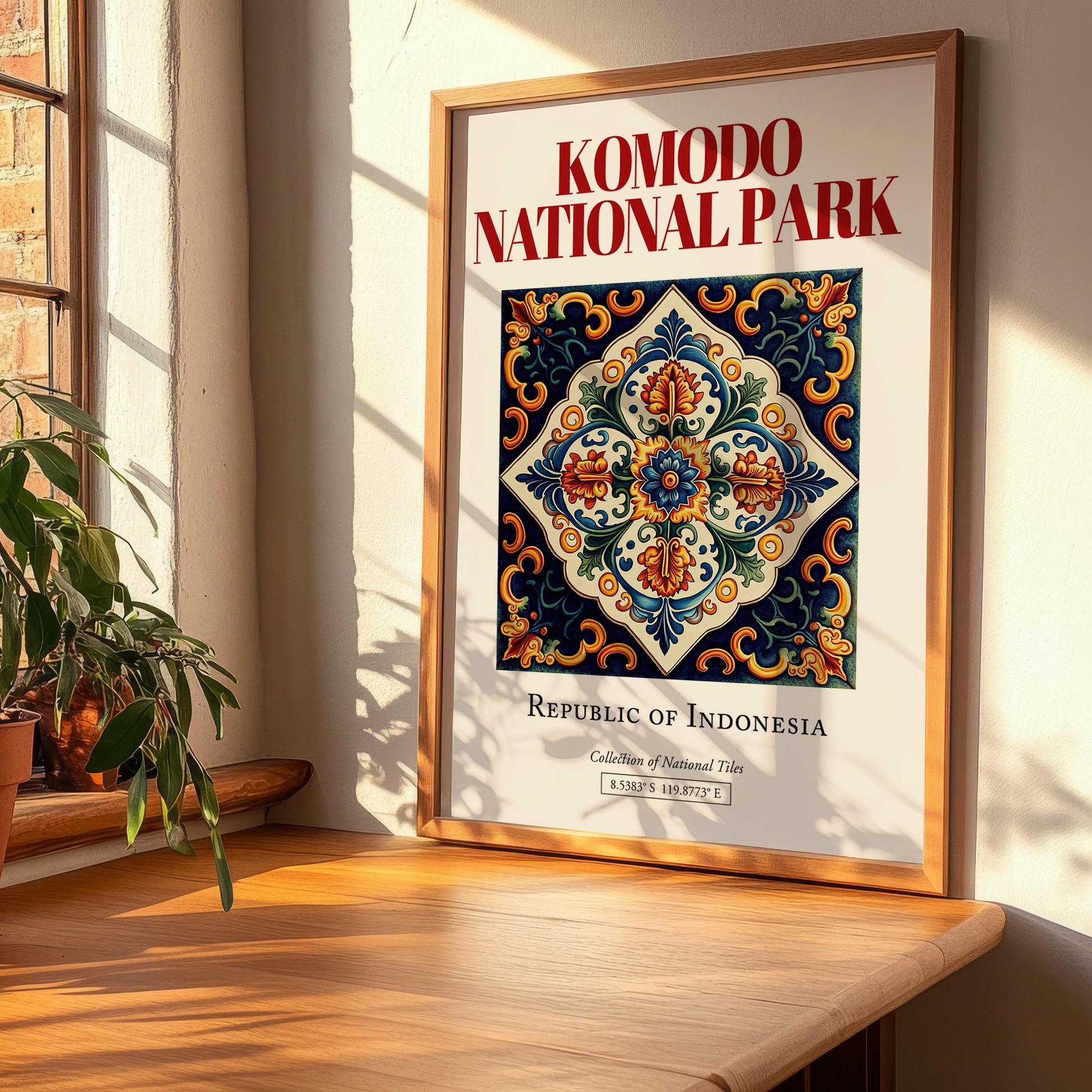 Komodo National Park, Indonesia – Travel Print, clean layout with no caption