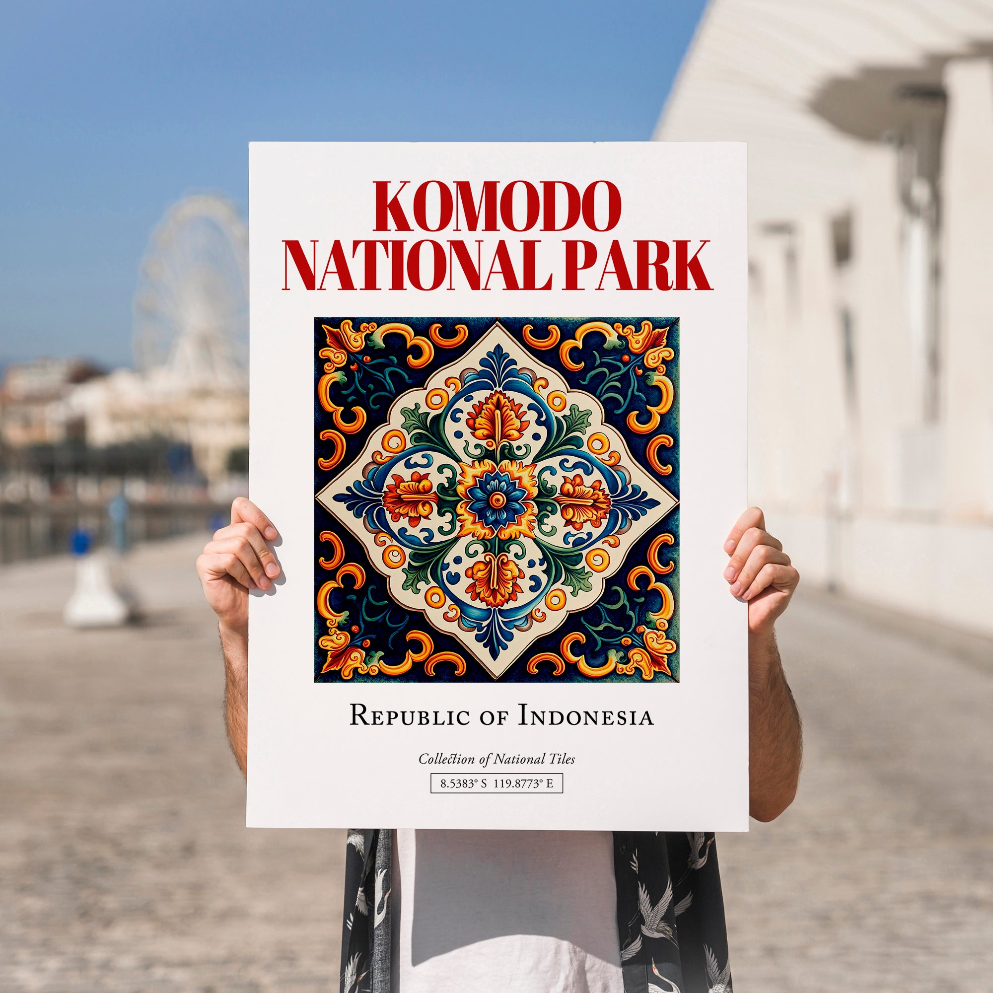 Komodo National Park, Indonesia – Travel Print, no-text version framed in wood