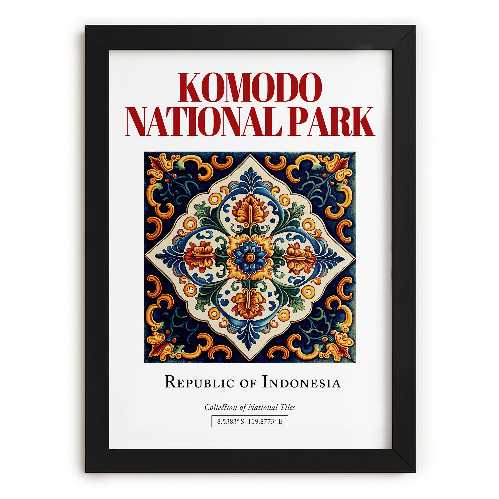 Komodo National Park, Indonesia – Travel Print, in sleek black frame
