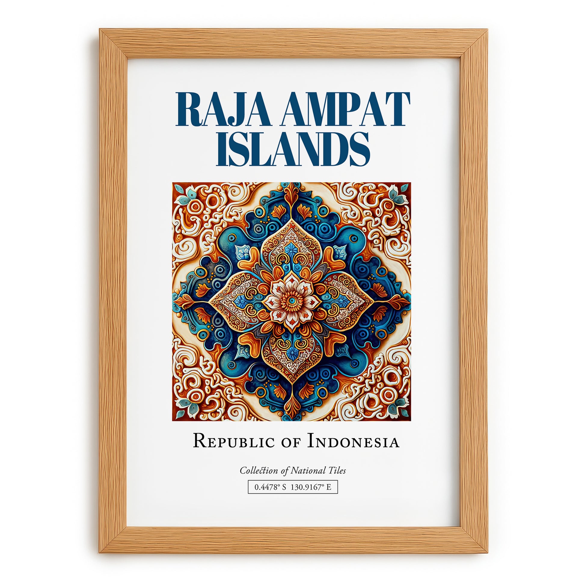 Raja Ampat Islands, Indonesia – Away From Home Poster, set in oak frame