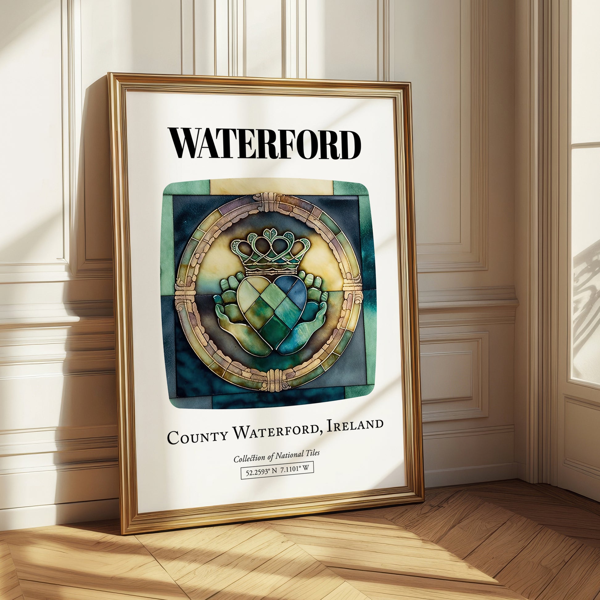Waterford, Ireland – Travel Poster, styled in a charming Paris street view