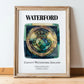 Waterford, Ireland – Travel Poster, in wooden frame leaning on the floor