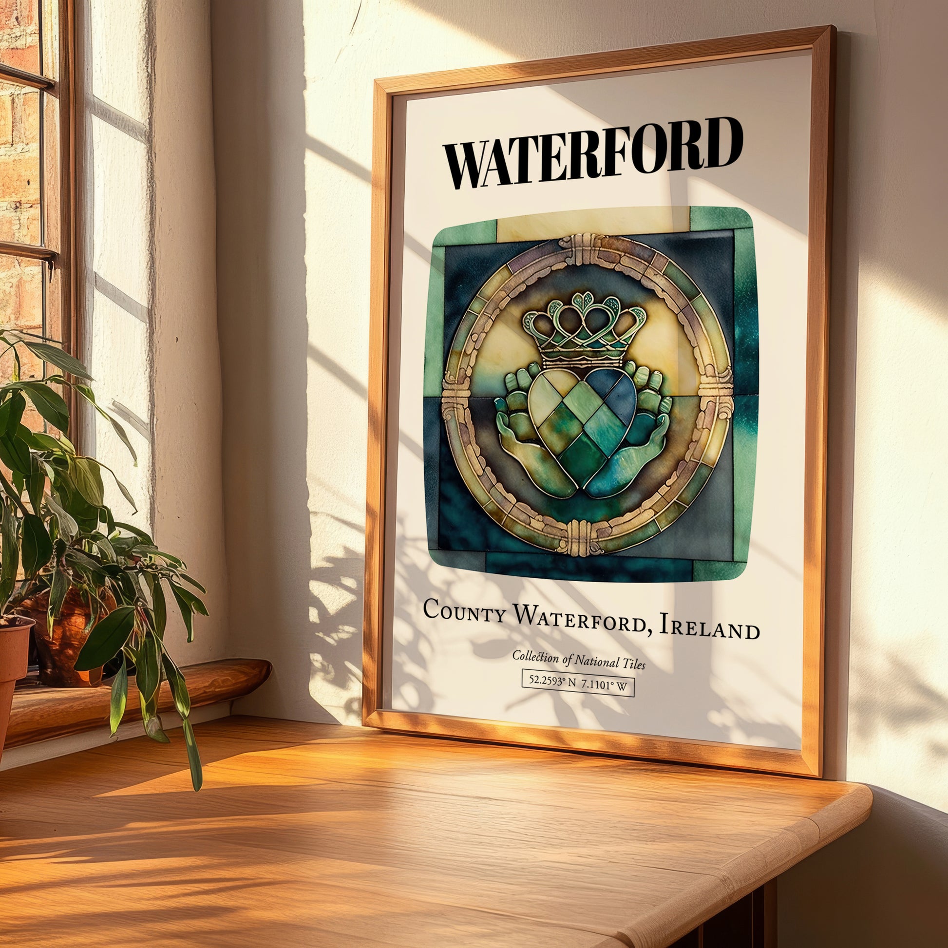 Waterford, Ireland – Travel Poster, clean layout with no caption