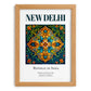 New Delhi, India – Travel Poster, set in oak frame
