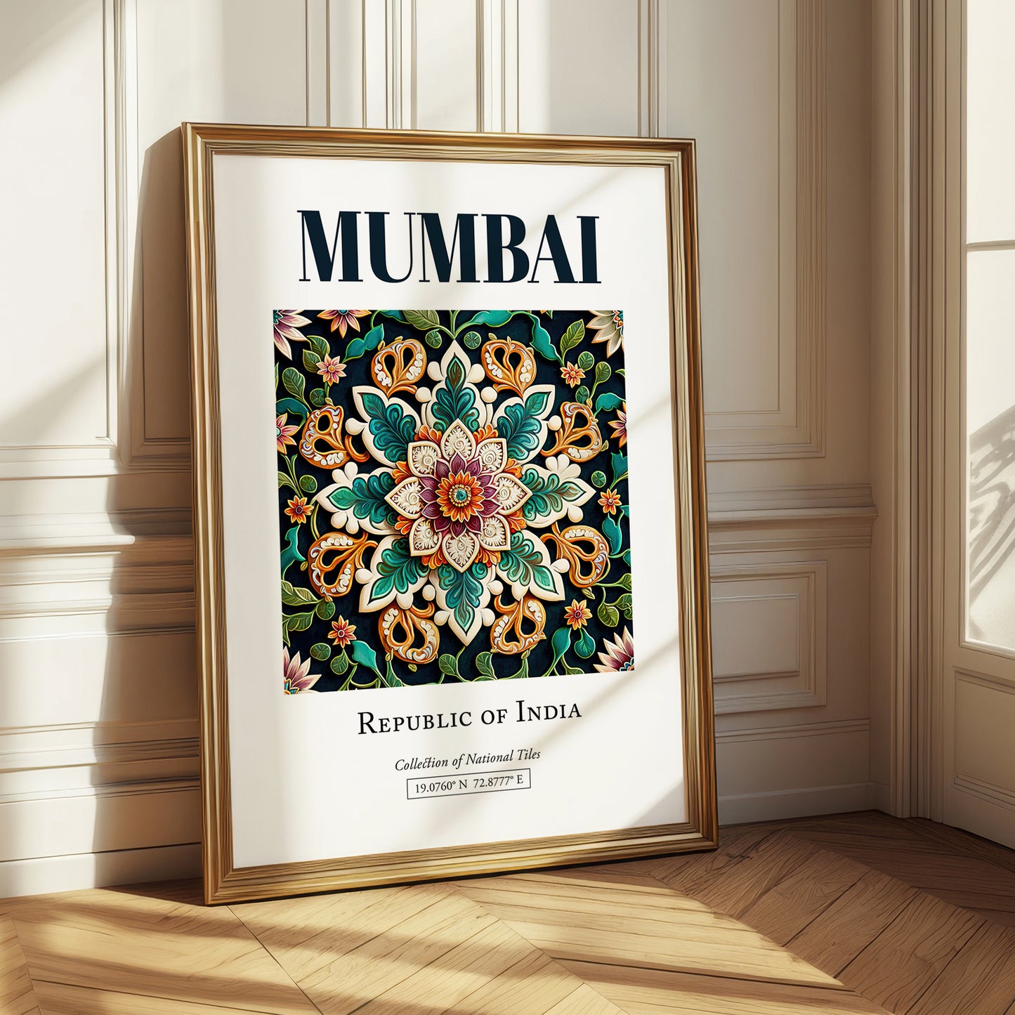 Mumbai, India – Minimalist Travel Print, styled in a charming Paris street view