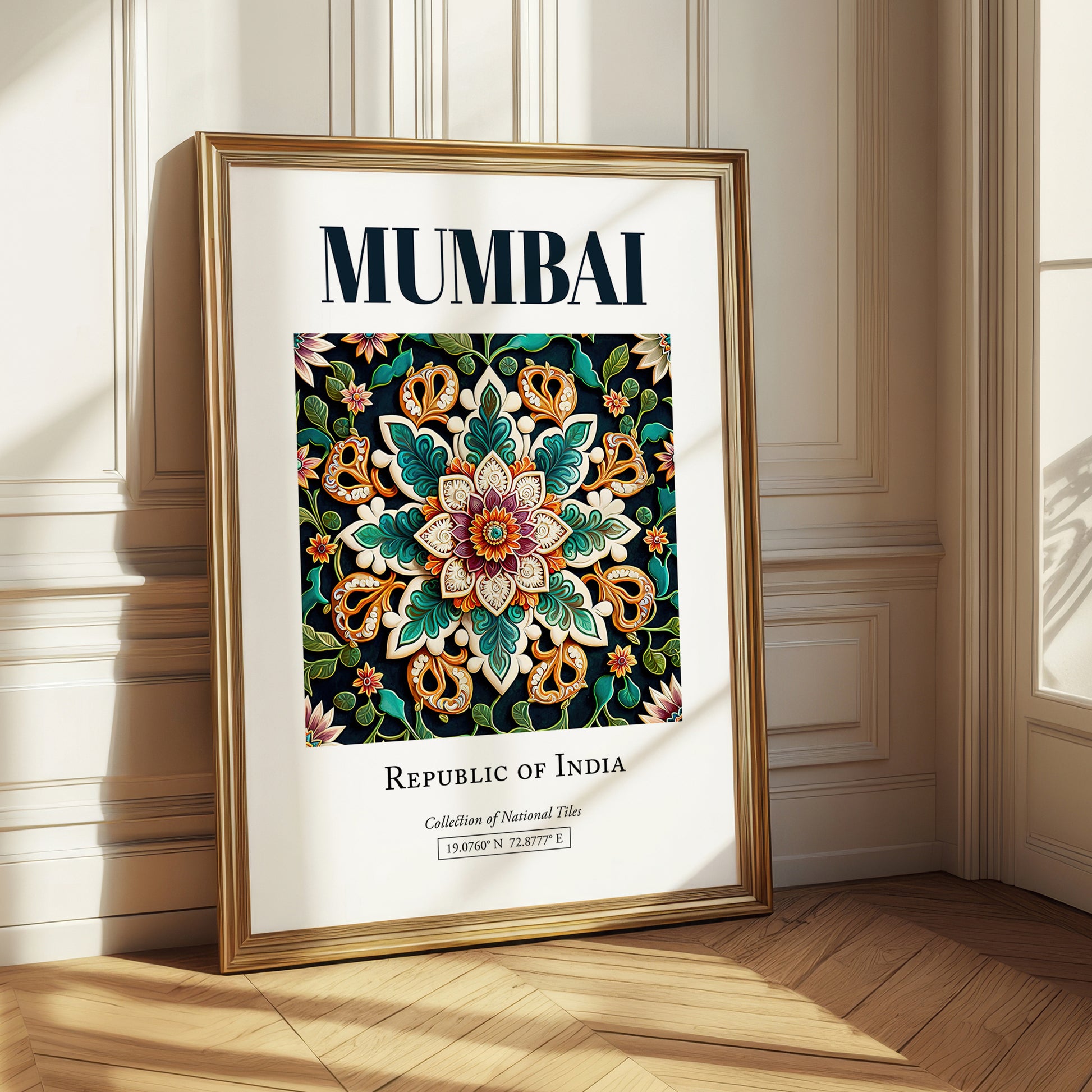 Mumbai, India – Minimalist Travel Print, styled in a charming Paris street view