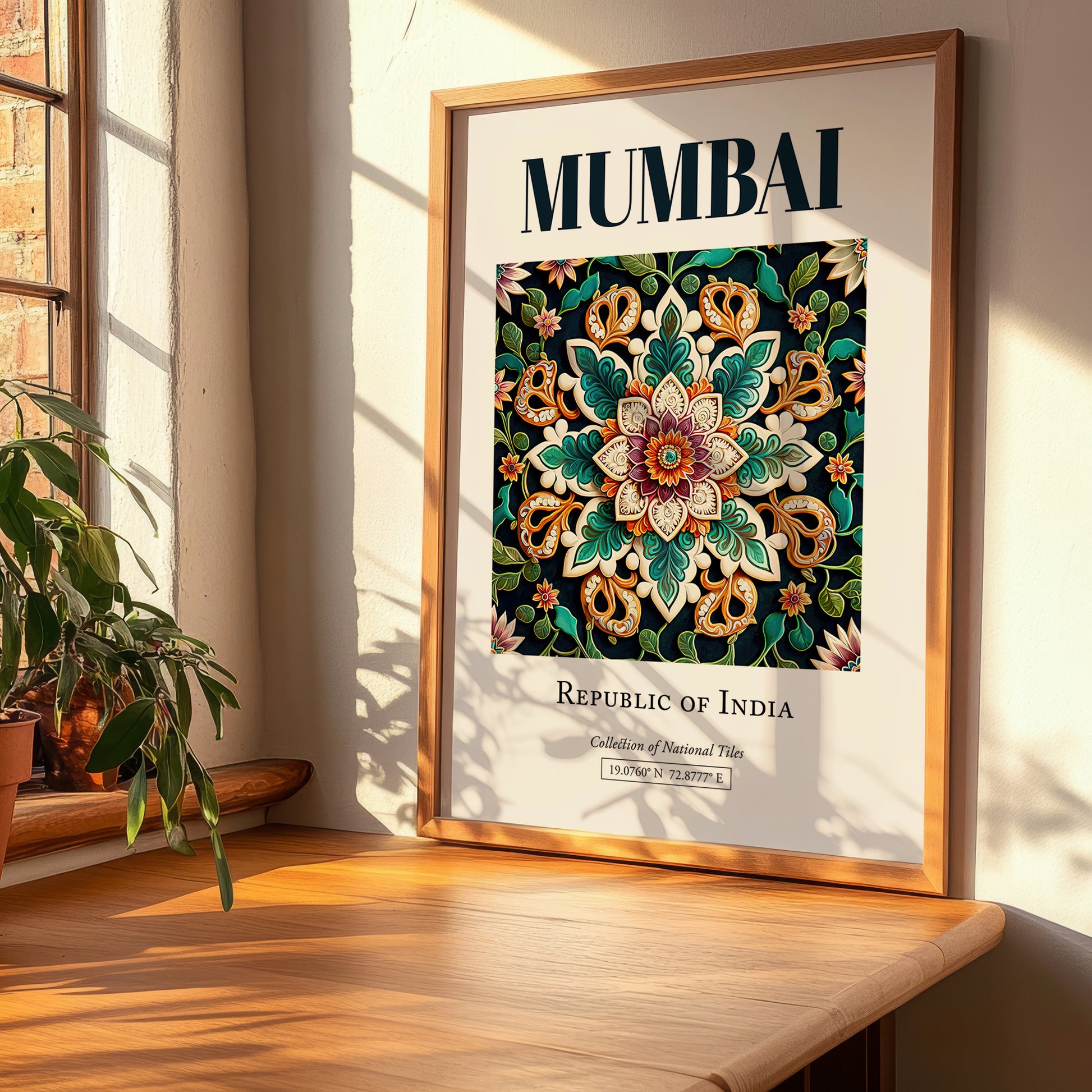 Mumbai, India – Minimalist Travel Print, clean layout with no caption
