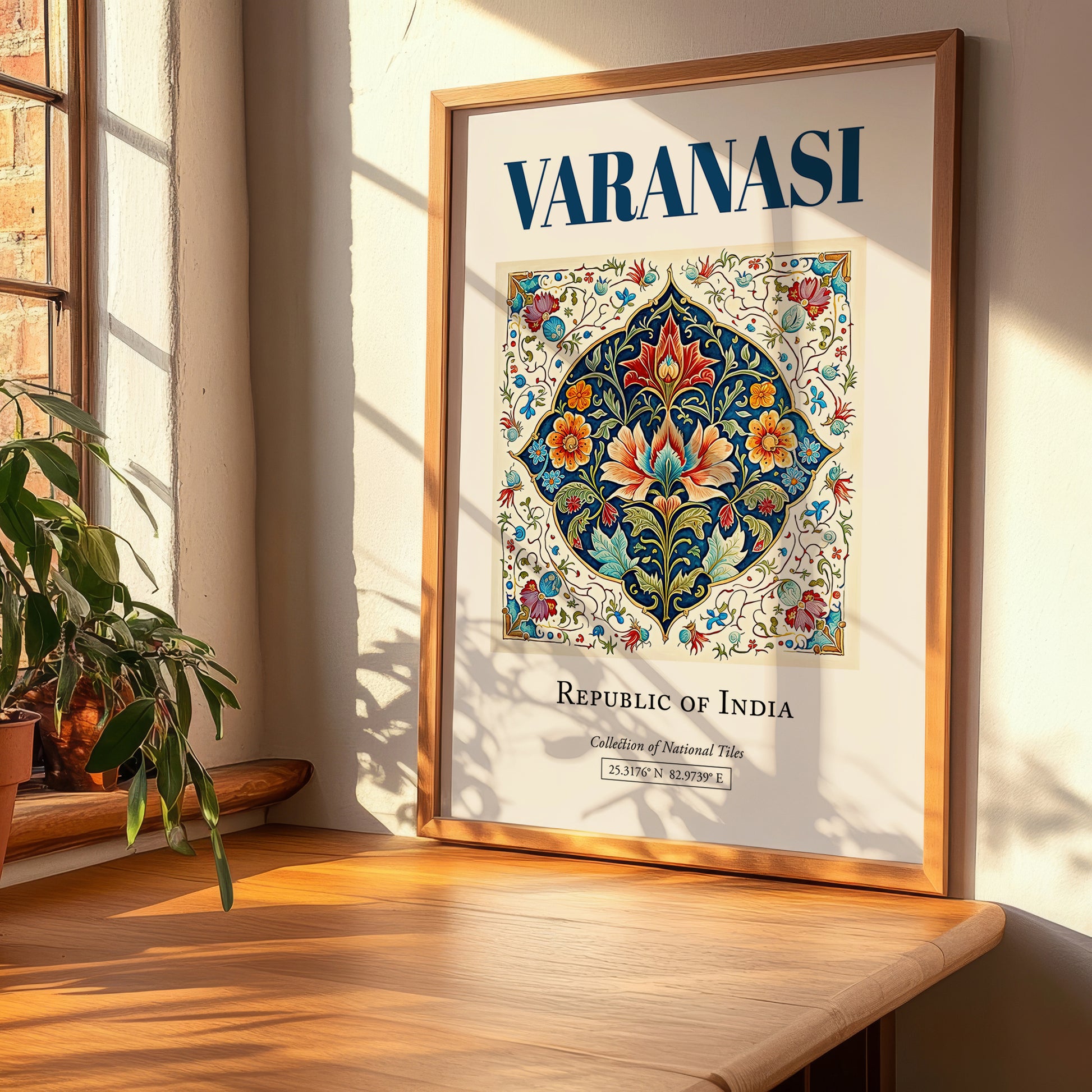 Varanasi, India – Minimalist Travel Print, clean layout with no caption