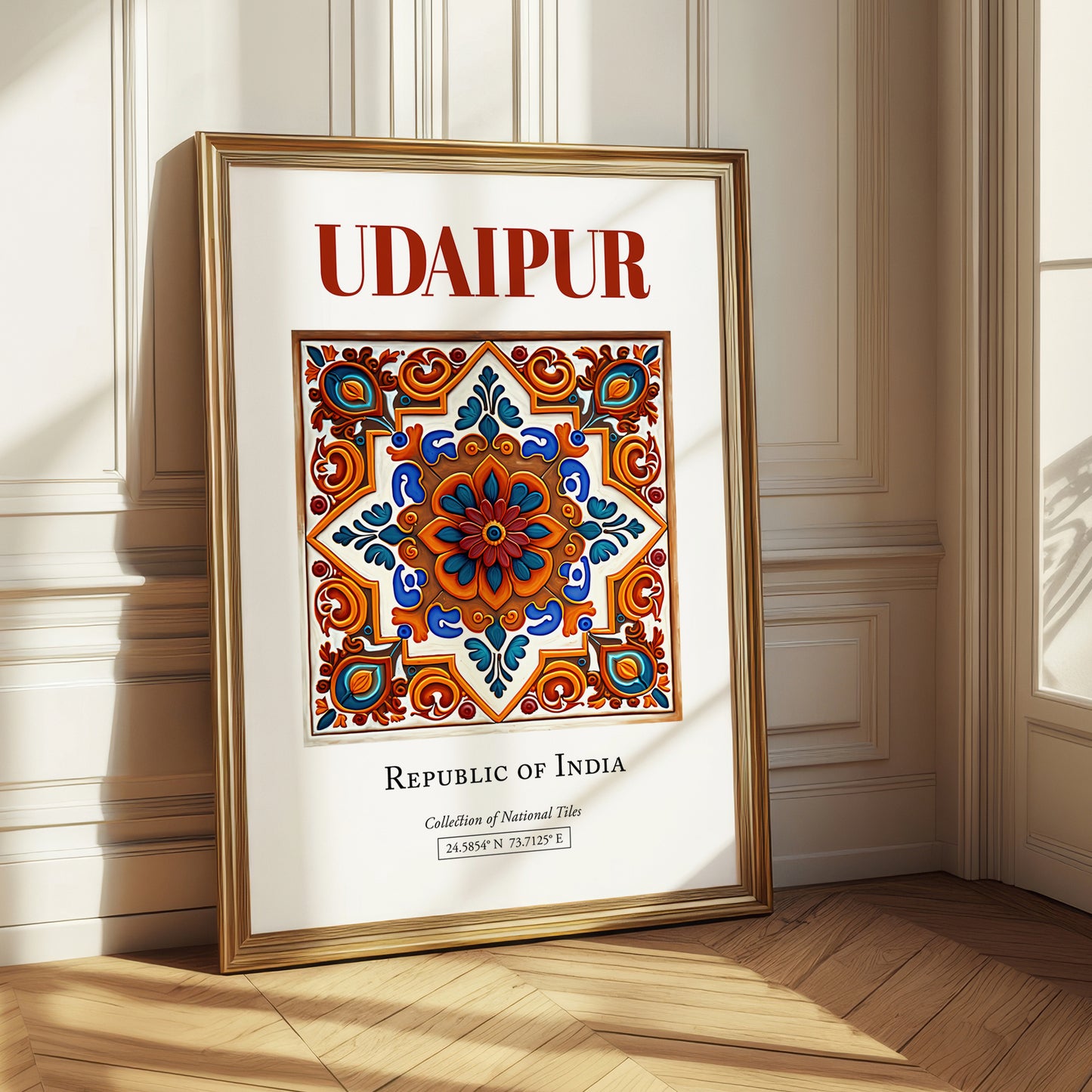 Udaipur, India – Travel Poster, styled in a charming Paris street view