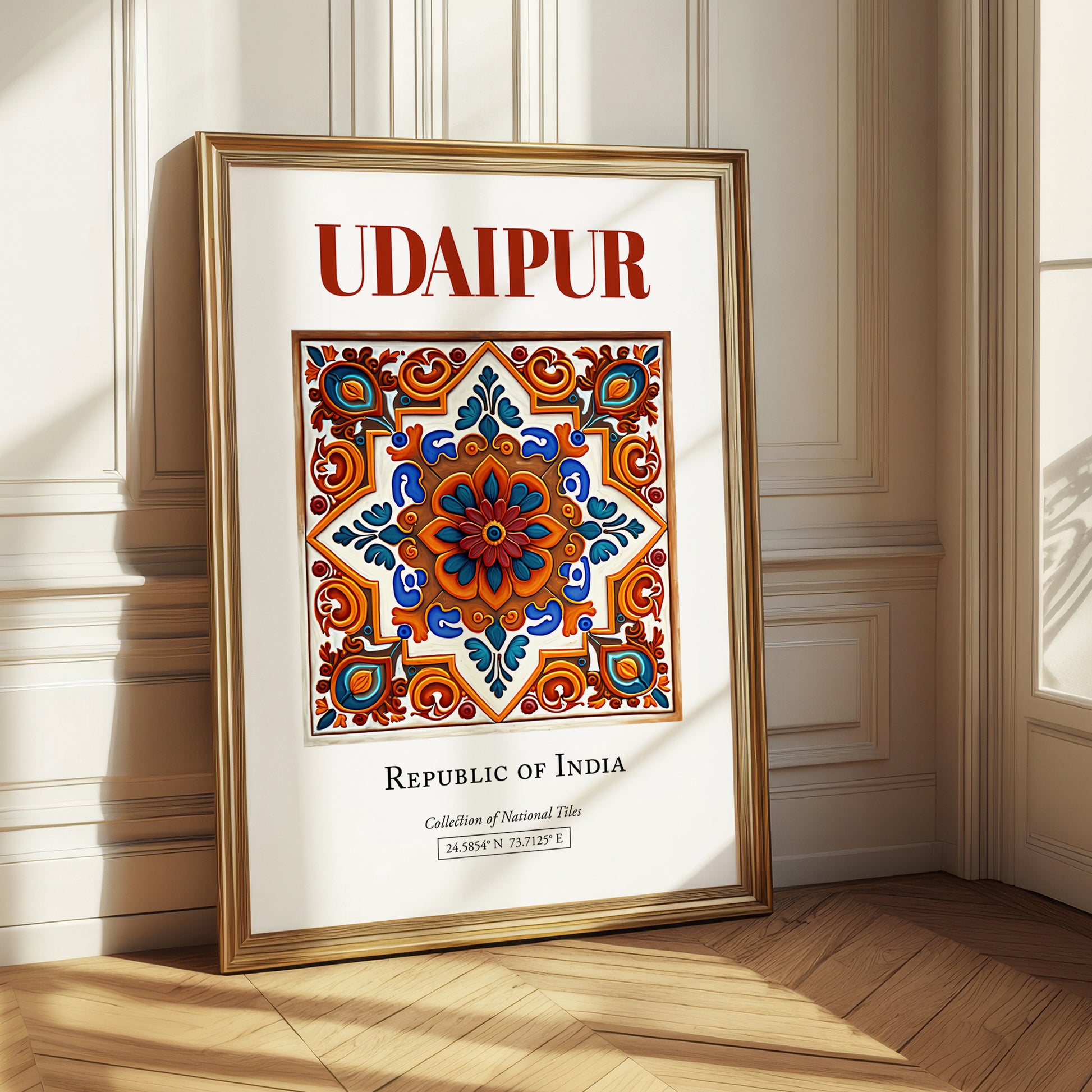 Udaipur, India – Travel Poster, styled in a charming Paris street view