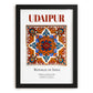 Udaipur, India – Travel Poster, in sleek black frame