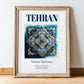 Tehran, Iran – Travel Wall Decor, in wooden frame leaning on the floor