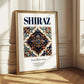 Shiraz, Iran – Travel Poster, styled in a charming Paris street view