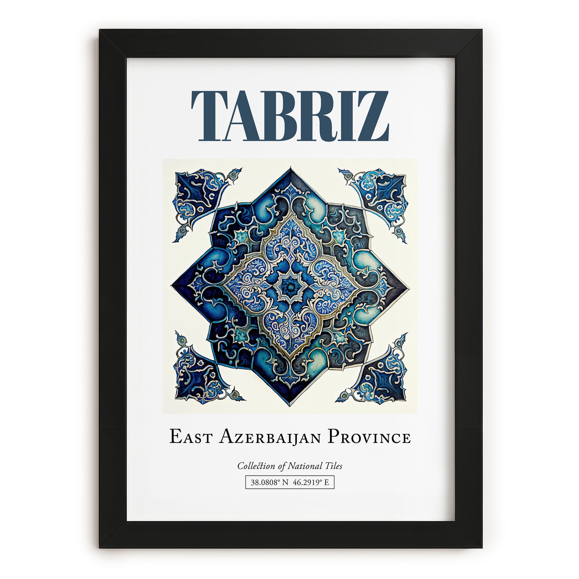 Tabriz, Iran – Travel Wall Art, in sleek black frame