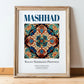 Mashhad, Iran – Architectural Travel Art, in wooden frame leaning on the floor