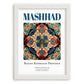 Mashhad, Iran – Architectural Travel Art, placed in minimal white frame