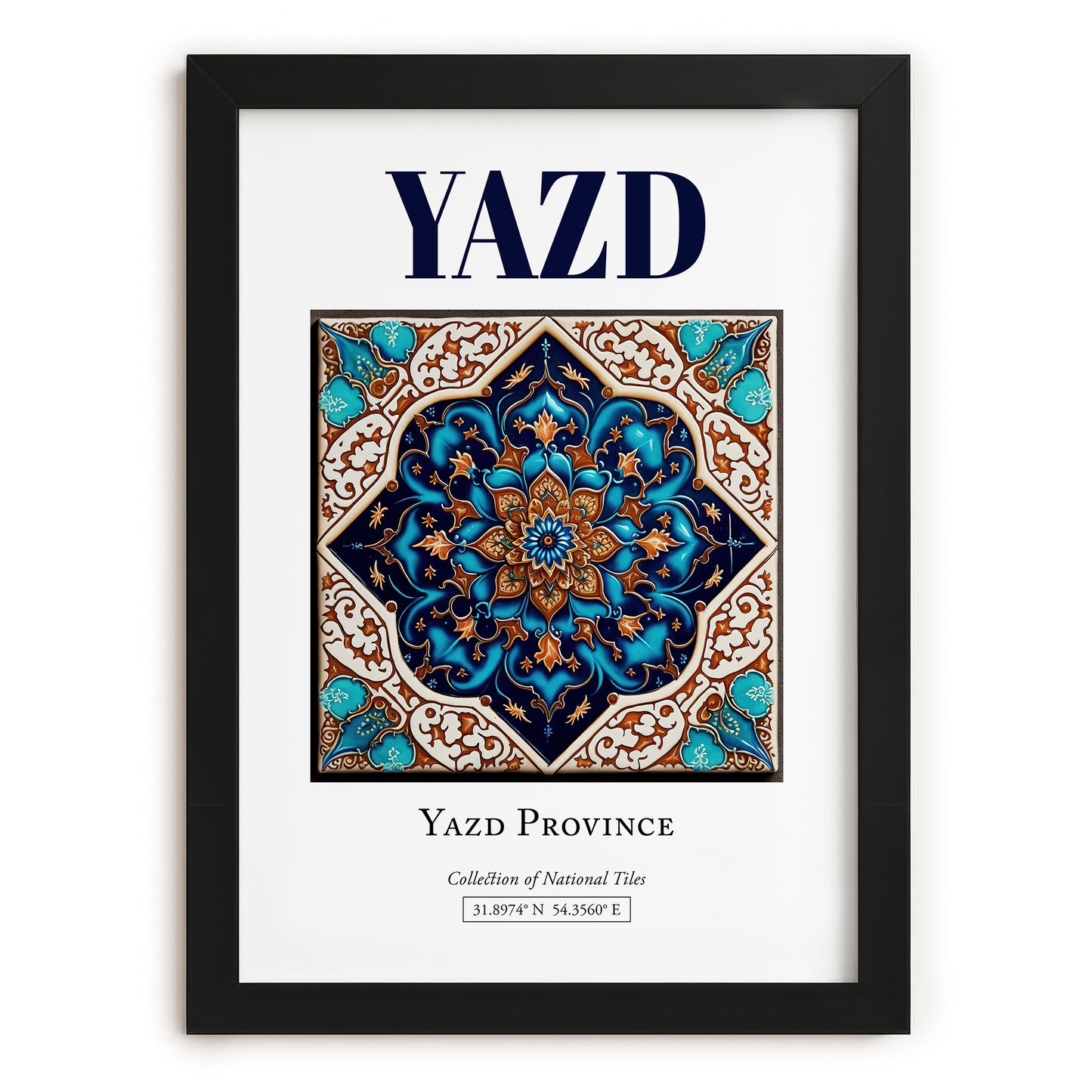 Yazd, Iran – Travel Print, in sleek black frame
