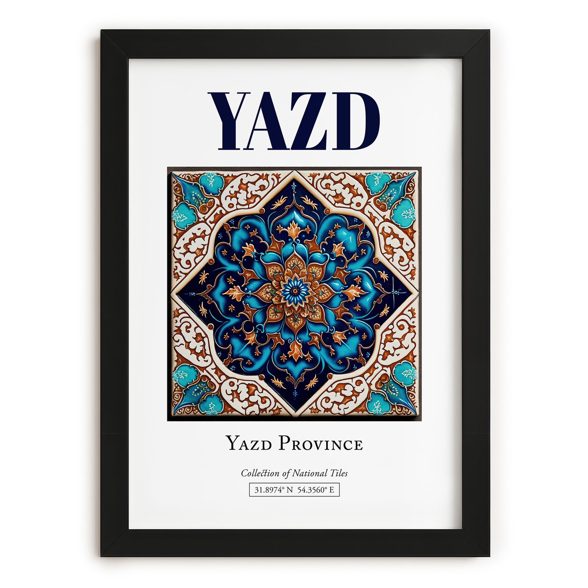 Yazd, Iran – Travel Print, in sleek black frame