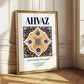 Ahvaz, Iran – Minimalist Travel Print, styled in a charming Paris street view