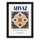 Ahvaz, Iran – Minimalist Travel Print, in sleek black frame