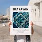 Reykjavik, Iceland – Dream Destination Decor, no-text version framed in wood