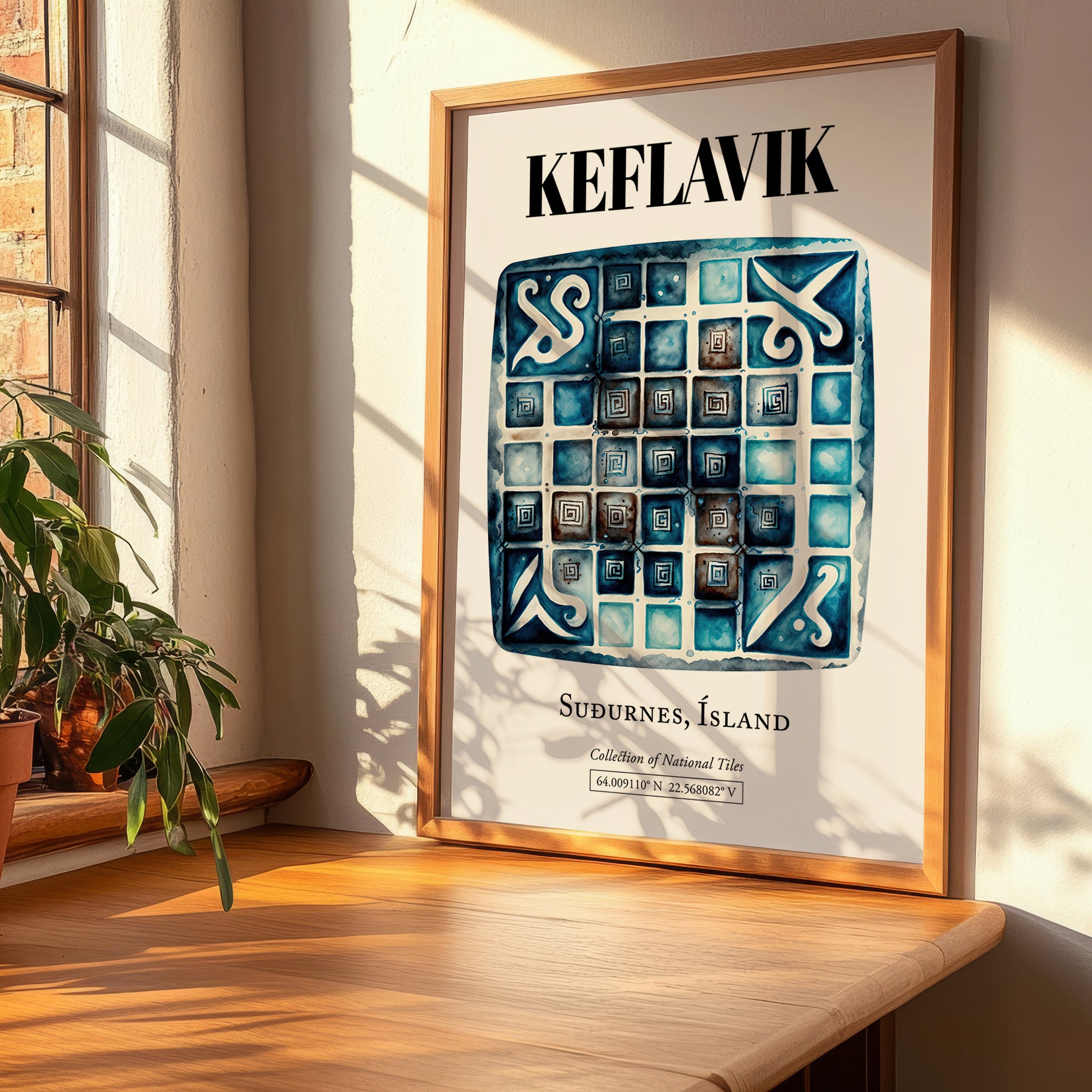 Keflavik, Iceland – Tourist Destination Poster, clean layout with no caption