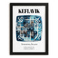 Keflavik, Iceland – Tourist Destination Poster, in sleek black frame