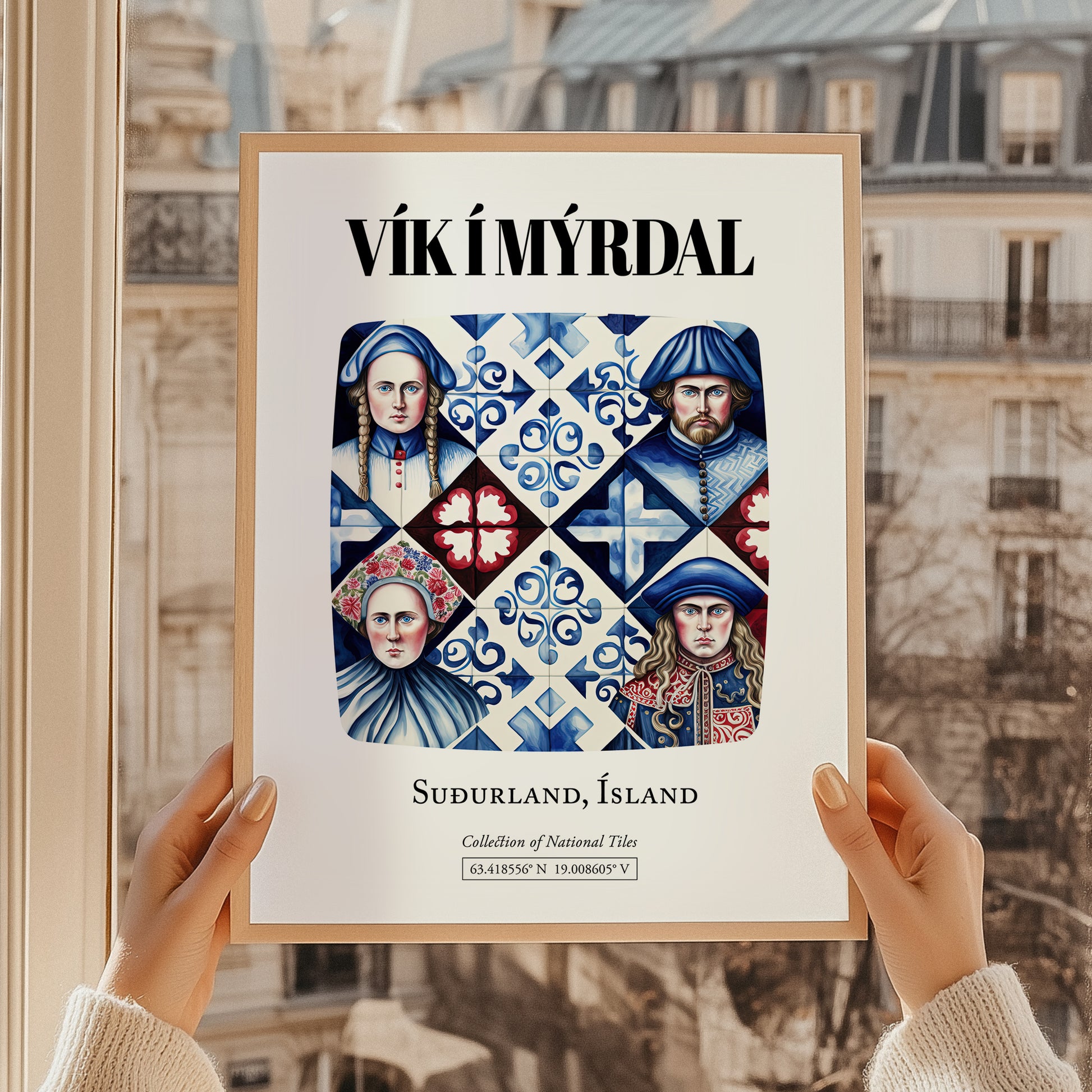 Vík Í Mýrdal, Iceland – Illustrated Travel Poster