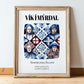 Vík Í Mýrdal, Iceland – Illustrated Travel Poster, in wooden frame leaning on the floor