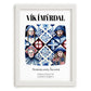 Vík Í Mýrdal, Iceland – Illustrated Travel Poster, placed in minimal white frame