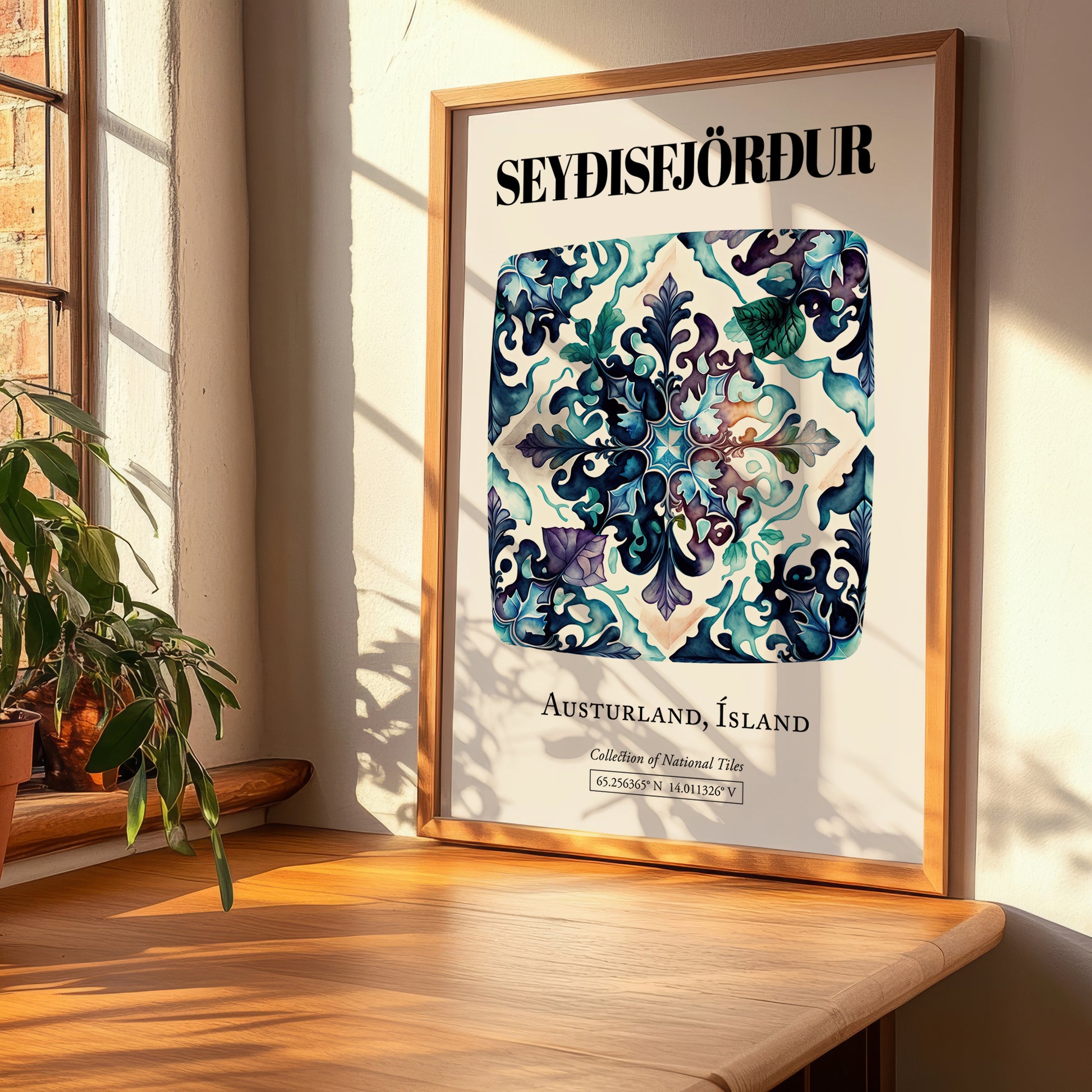 Seyðisfjörður, Iceland – Travel Poster, clean layout with no caption