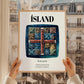 Ísland, Iceland – World Heritage Travel Poster