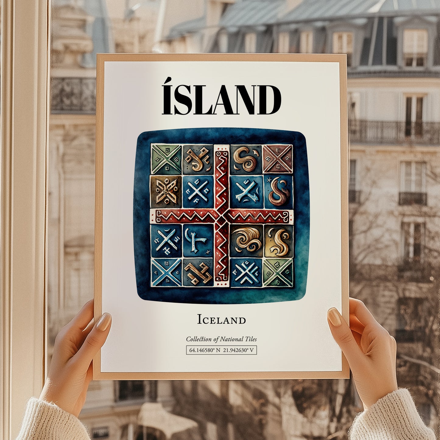 Ísland, Iceland – World Heritage Travel Poster
