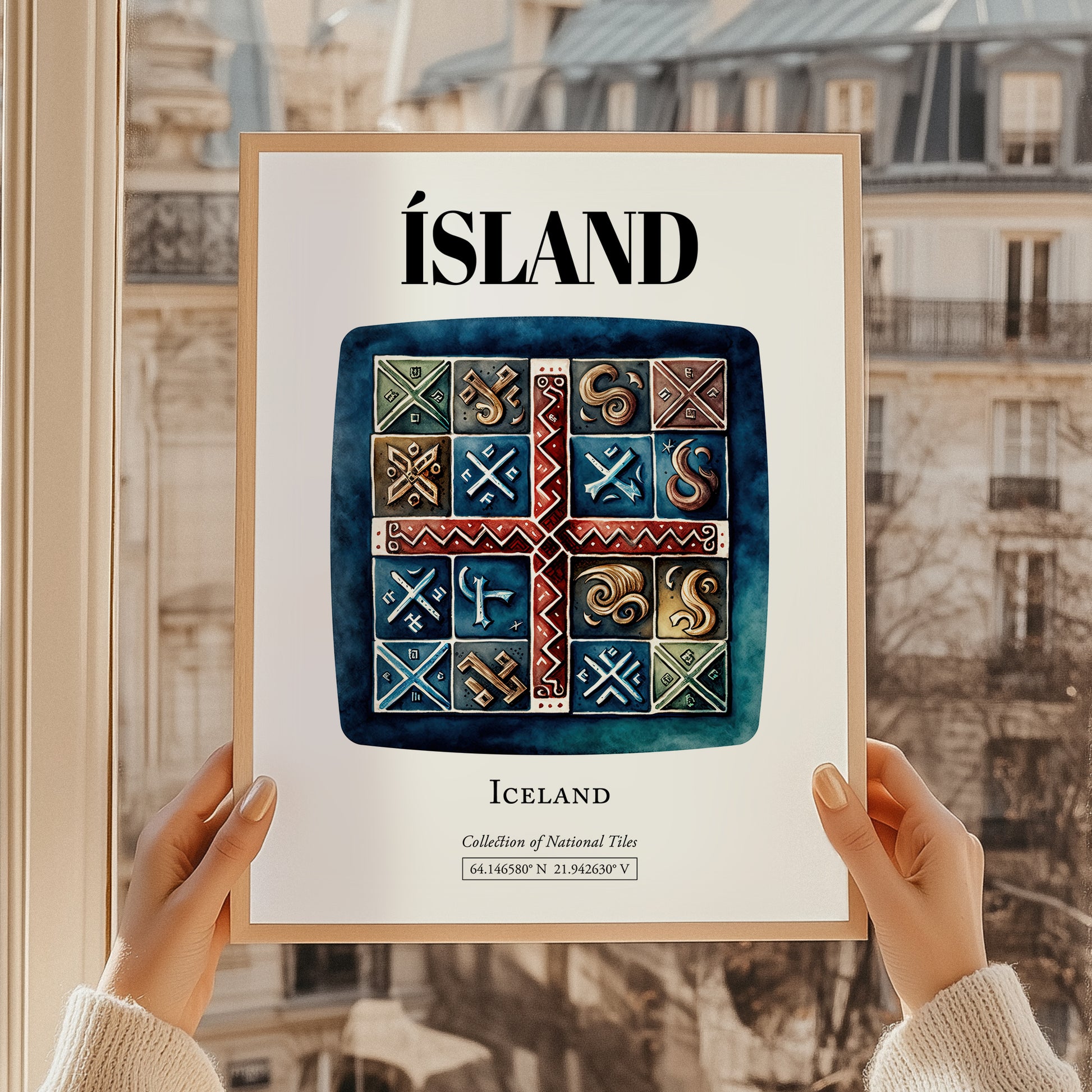 Ísland, Iceland – World Heritage Travel Poster