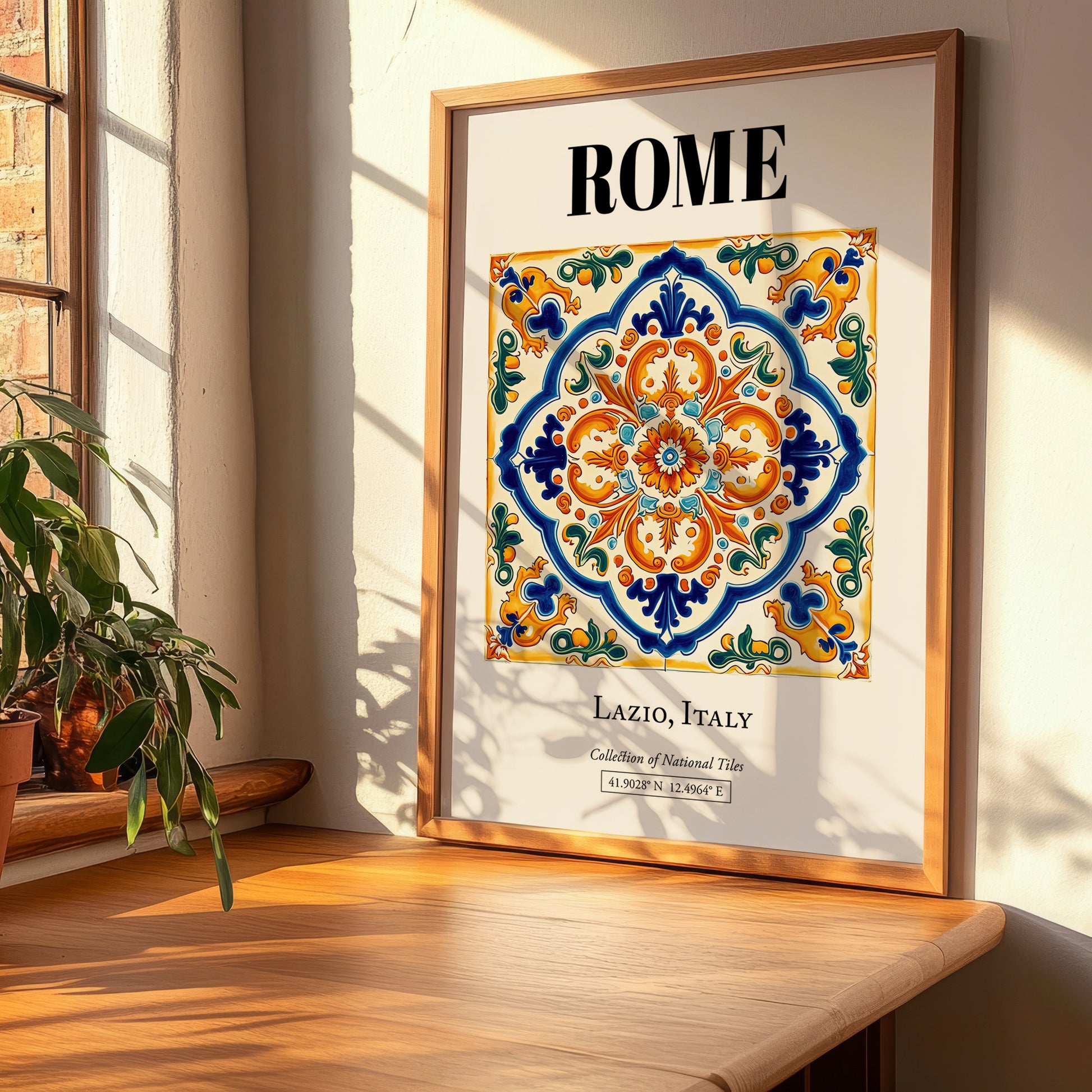 Rome, Italy – Travel Poster, clean layout with no caption