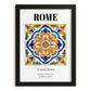 Rome, Italy – Travel Poster, in sleek black frame