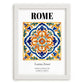 Rome, Italy – Travel Poster, placed in minimal white frame