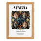 Venezia, Italy – Illustrated Travel Poster, set in oak frame
