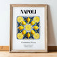 Napoli, Italy – Travel Print, in wooden frame leaning on the floor