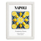 Napoli, Italy – Travel Print, placed in minimal white frame