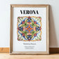 Verona, Italy – Cultural Heritage Wall Art, in wooden frame leaning on the floor